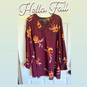 Long Sleeve Tunic Blouse